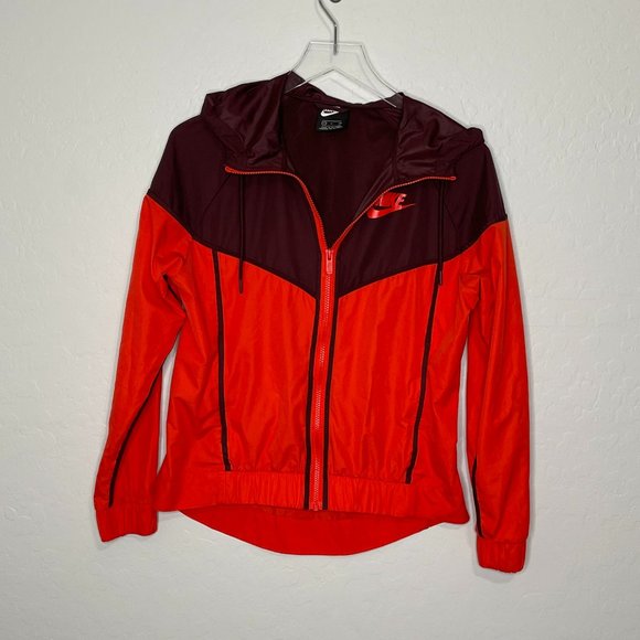 Nike Jackets & Blazers - Nike Sportswear Orange Brown Windbreaker Jacket Size Small